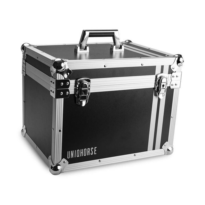 Navaris Horse Grooming Box - Aluminium Transport Storage Container For Horse Equestrian Grooming Set, Brushes, Tools - Lockable With 2 Keys - Silver